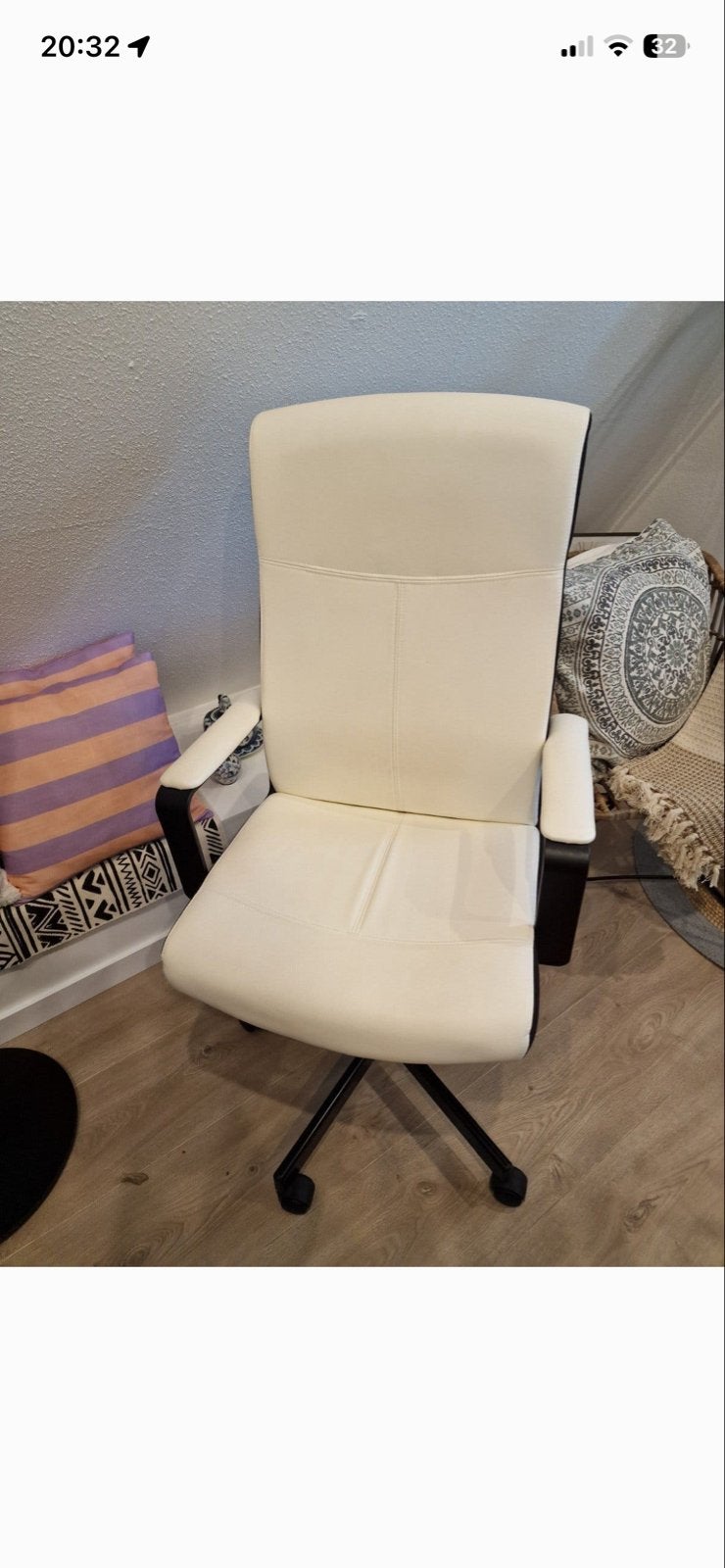 IKEA Millberget bureaustoel - Wit, Huis en Inrichting, Ophalen, Gebruikt, Wit, Bureaustoel