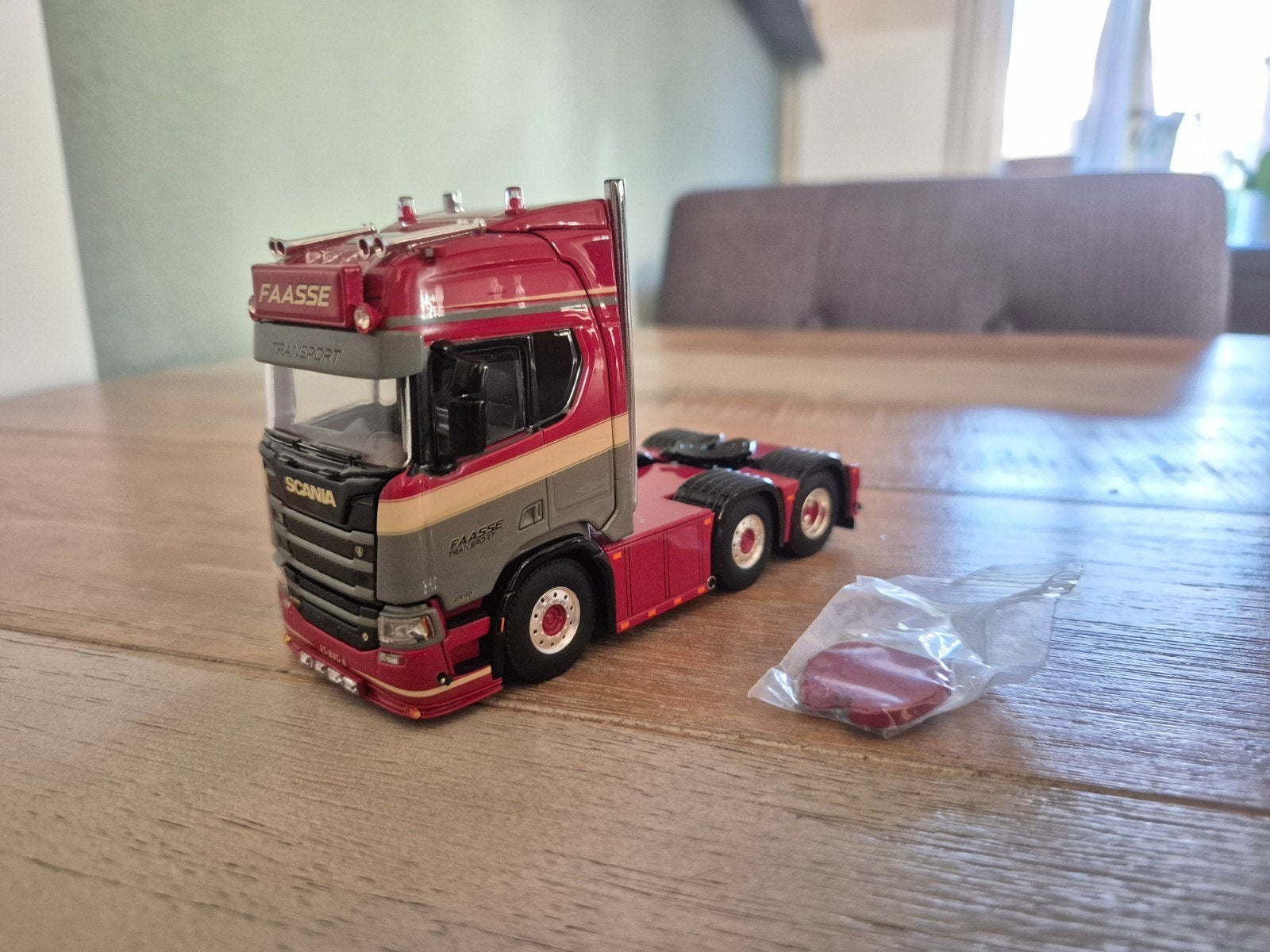 Faasse transport Scania R 6x2 R590 V8 1:50  Wsi, Ophalen of Verzenden, Nieuw, Bus of Vrachtwagen, Wsi