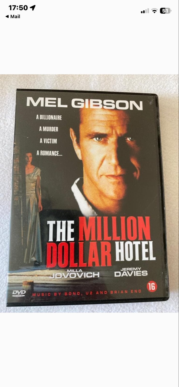 The Million Dollar Hotel (DVD) - Mel Gibson, Milla Jovovich, Psychologische thriller, Vanaf 16 jaar, Nederlands, Ophalen of Verzenden