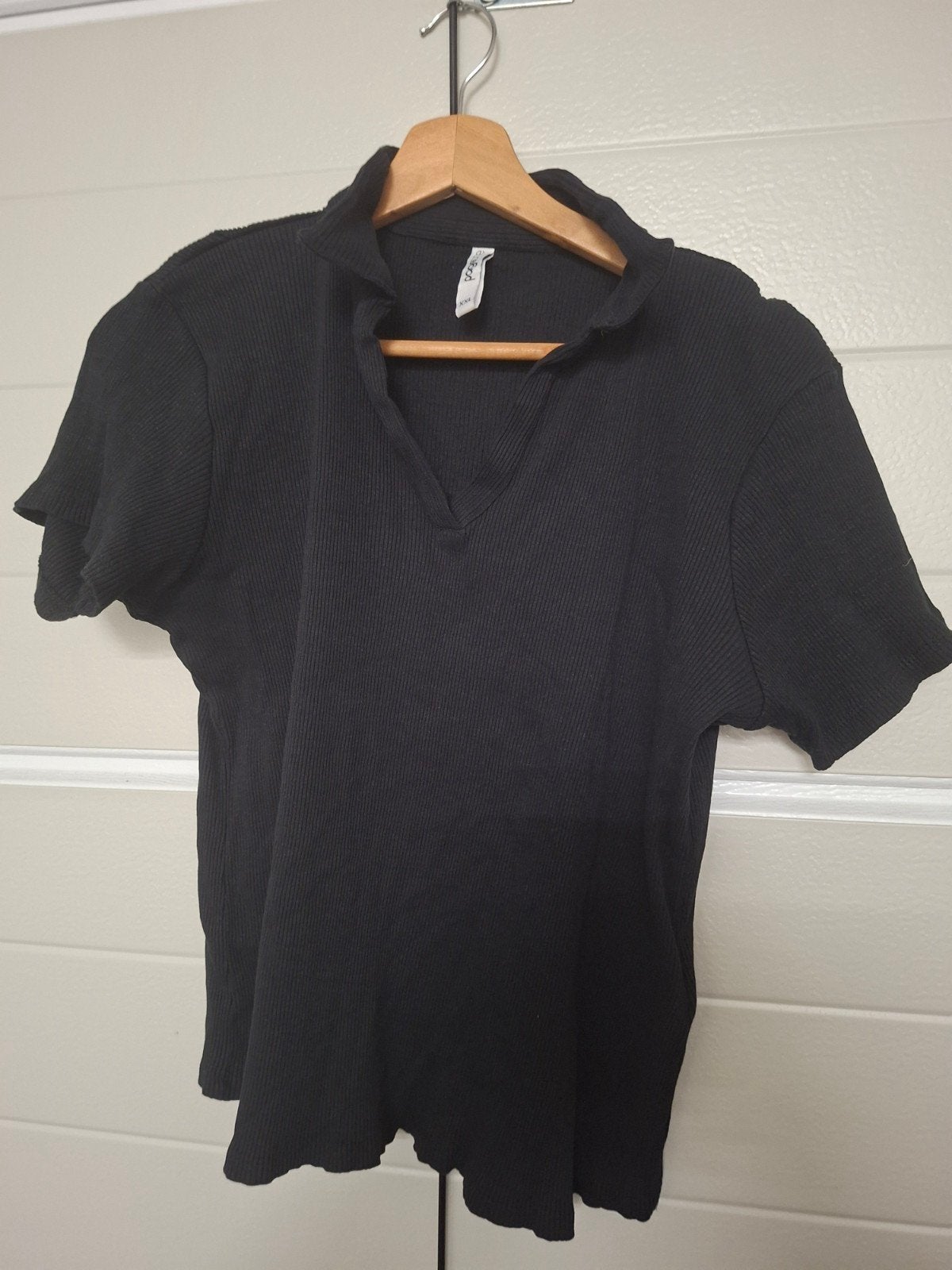 Zwart geribbeld shirt met korte mouwen - Maat XXL, Kleding | Dames, T-shirts, Page One, Ophalen of Verzenden