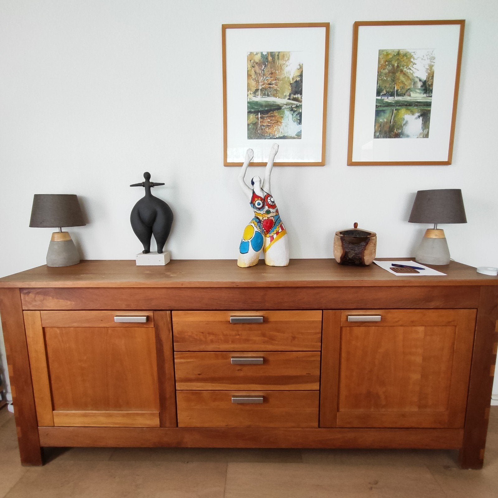 Kersenhout dressoir, Ophalen, Gebruikt, 50 tot 100 cm, Kersenhout