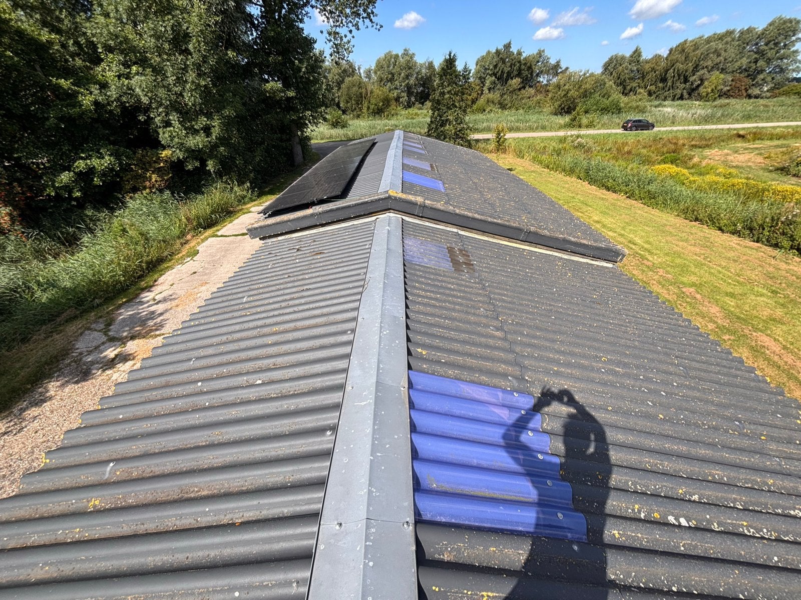 Gratis af te halen: 175 m² Eternit golfplaten + windveren, Ophalen