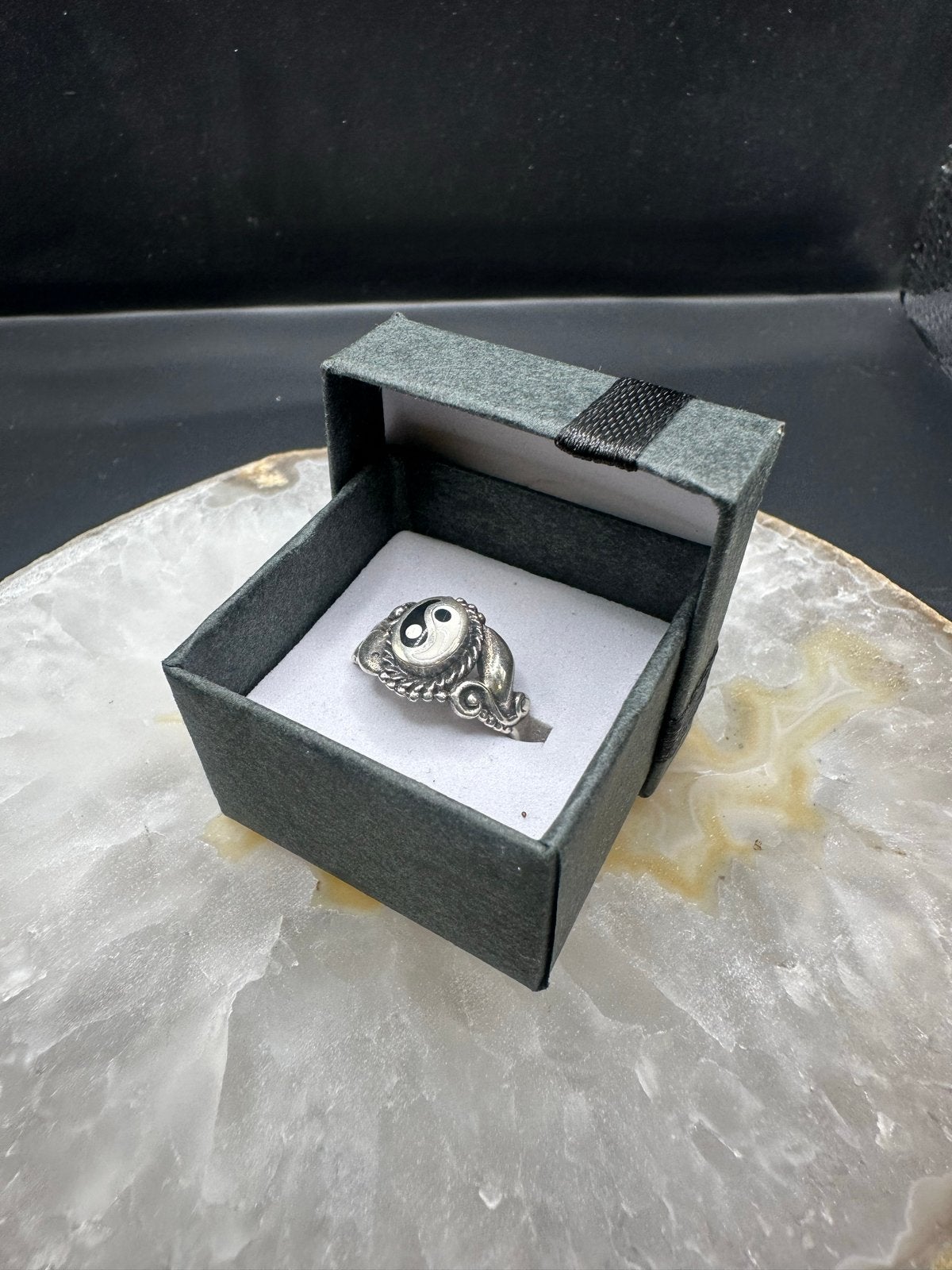 Zilveren Yin Yang Ring - Maat 13, Nieuw, Ophalen of Verzenden, Kleiner dan 17, X