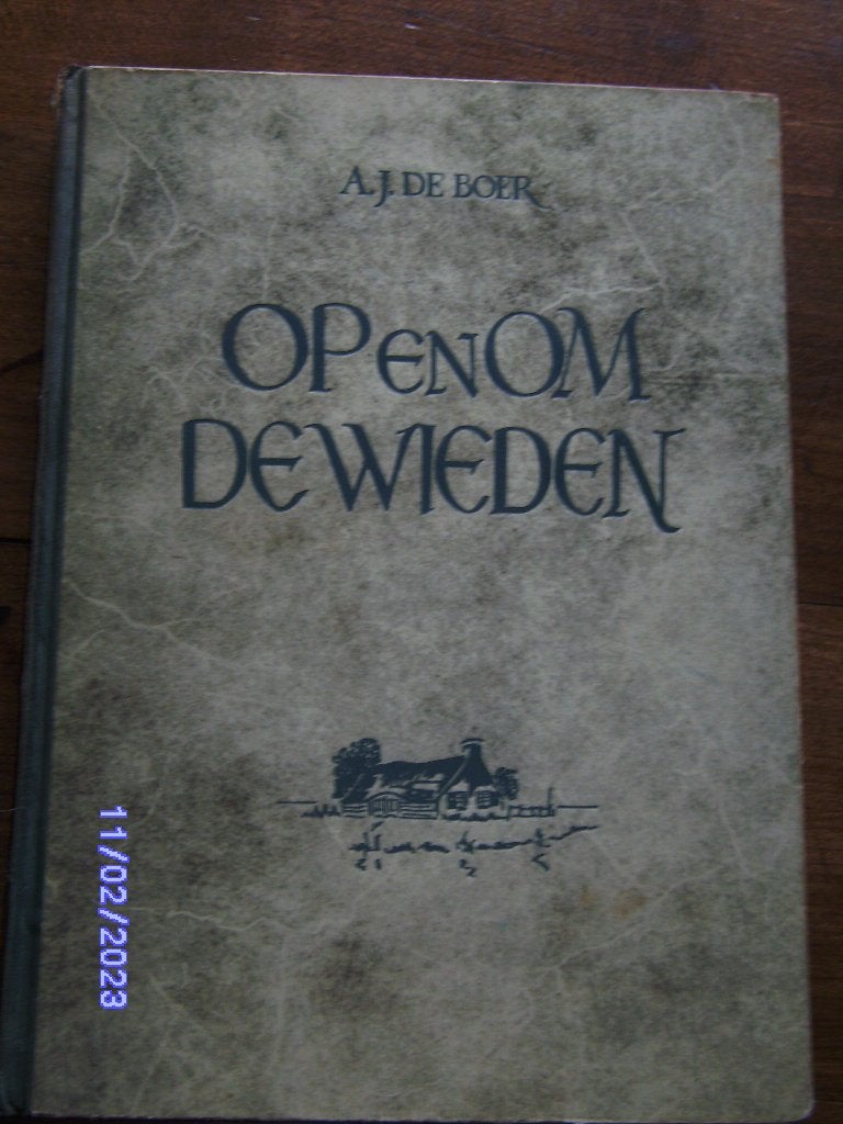 Op en Om de Wieden Overijssel Nerengebied 114 foto, 20e eeuw of later, Gelezen, A.J. de Boer, Ophalen of Verzenden