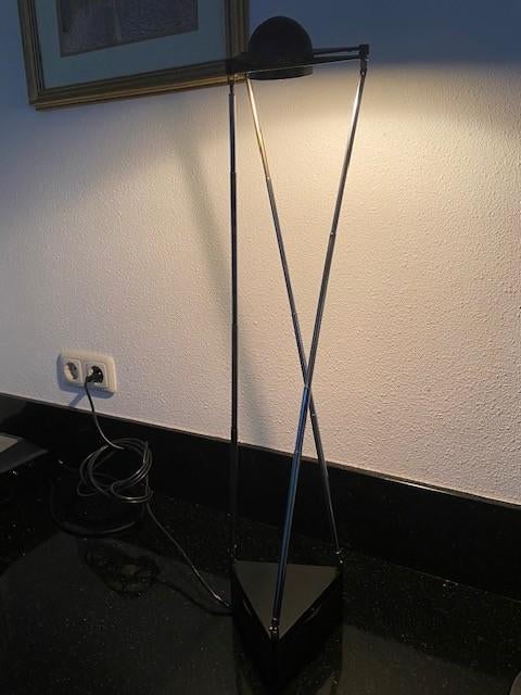Vintage Porsche halogeen lamp jaren '80, Huis en Inrichting, Gebruikt, 80er jaren, Ophalen of Verzenden, Metaal