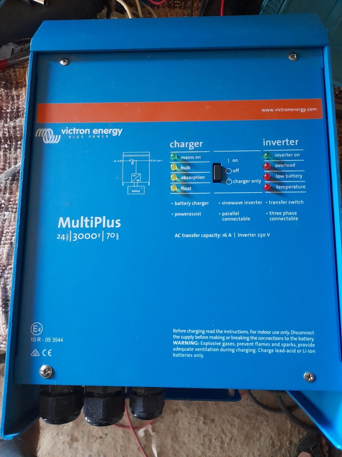 Victron Energy MultiPlus 24V 3000VA 70A Omvormer/Lader, Ophalen of Verzenden, Gebruikt