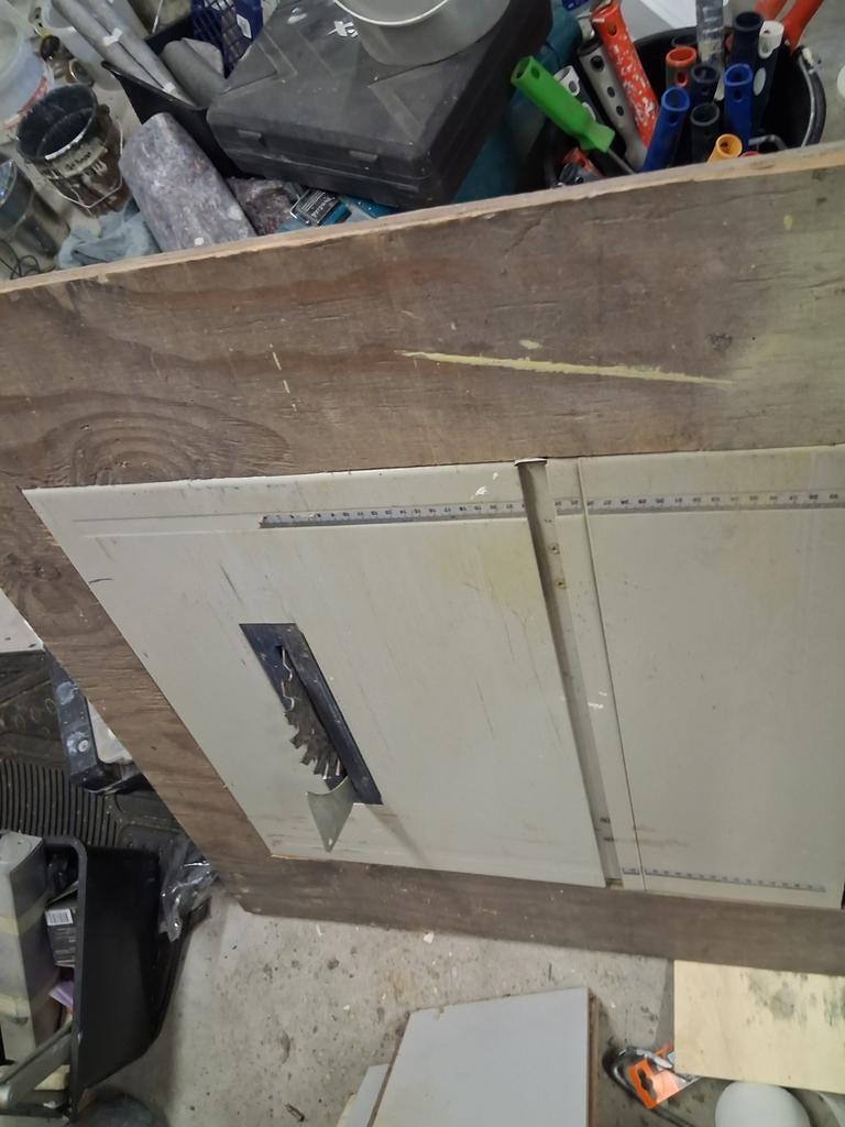 Zaag machine, Ophalen of Verzenden, Gebruikt, 1200 watt of meer, 30 tot 70 mm