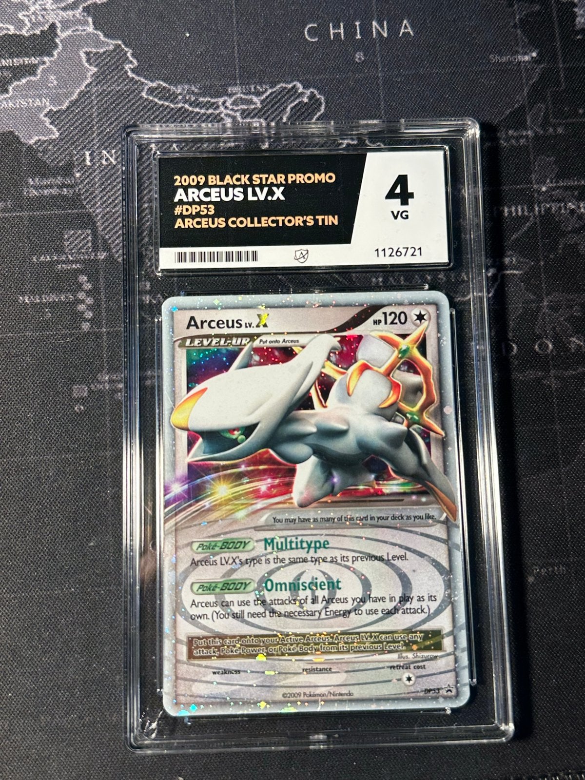 Arceus LV.X DP53 Black Star Promo 2009 Pokémon Kaart ACE 4, Ophalen of Verzenden, Gebruikt, Losse kaart