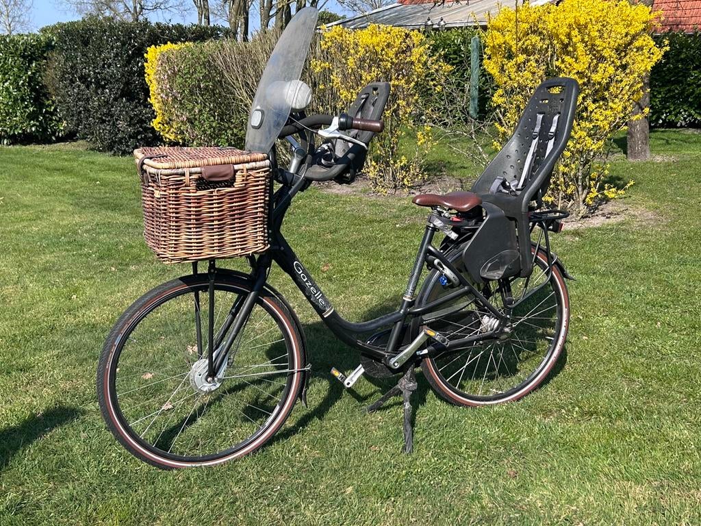 Mama / moeder fiets Gazelle Bloom Black/Brown, Ophalen, 2 zitjes, 53 tot 56 cm, Versnellingen
