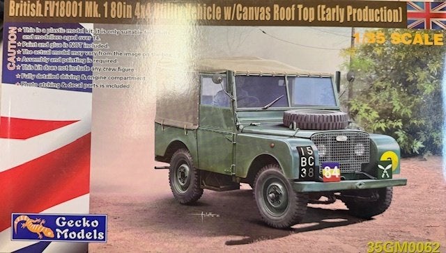 Coelianmodels, Gecko, 35062, Land Rover Mk.I, 1/35, € 32,99, Overige merken, Tank, 1:32 tot 1:50, Nieuw