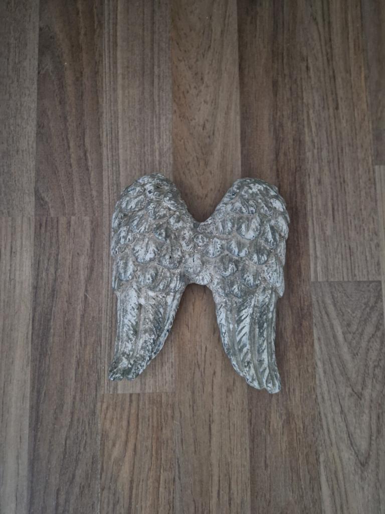 Stenen Engel Vleugel Beeldje - Zware Kwaliteit 18x16.5cm, Verzamelen, Ophalen of Verzenden, Zo goed als nieuw, Dier