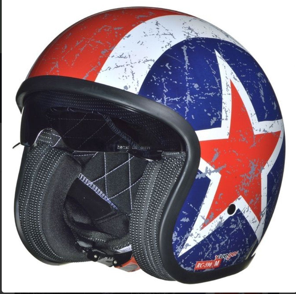 Zeer nette Rueger RC-590 jethelm mt M, Motoren, Overige merken, M, Jethelm, Ophalen of Verzenden