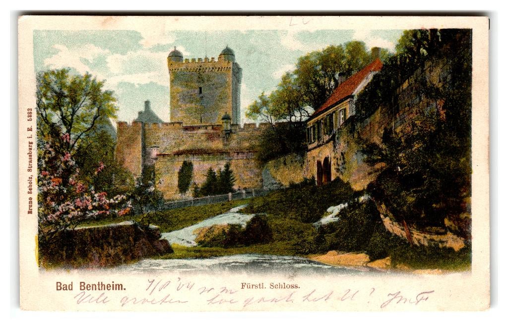 Bad Bentheim, Fürstl. Schloss, Verzenden, Voor 1920, Gelopen, Duitsland