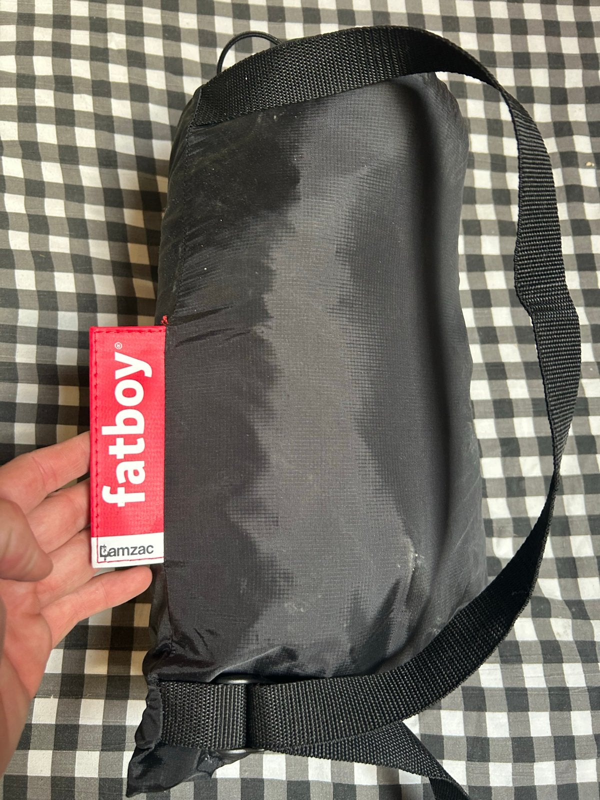 Fatboy Lamzac Luchtbed Zwart - Draagbaar en Comfortabel, Ophalen of Verzenden, Gebruikt