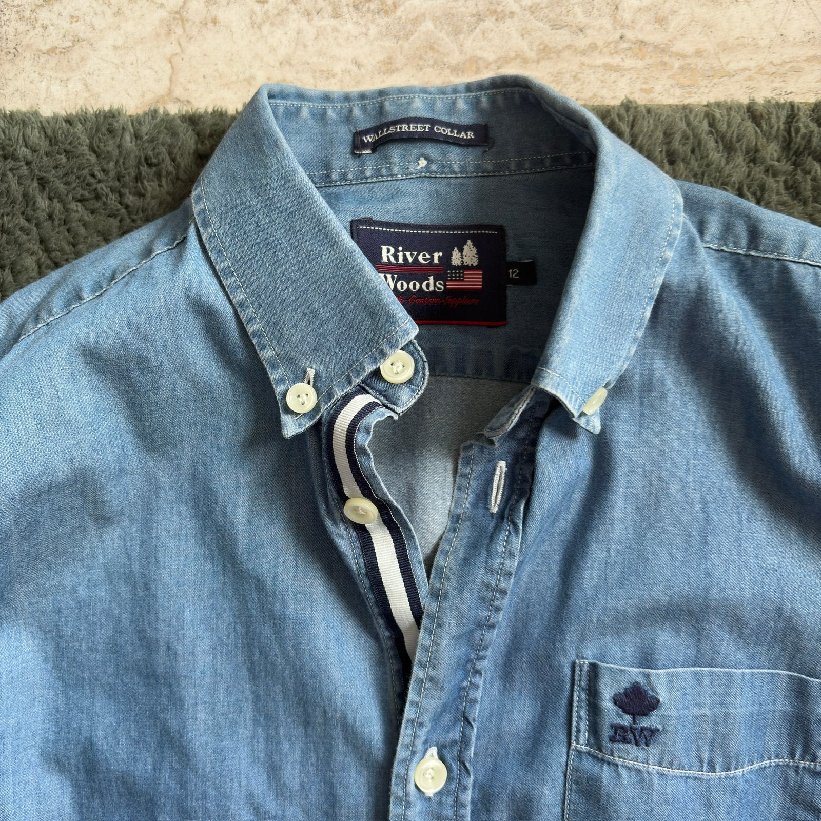 3 Riverwoods jongens overhemden/blouses maat 14/164, Verzenden, Zo goed als nieuw, Jongen, Overhemd of Blouse