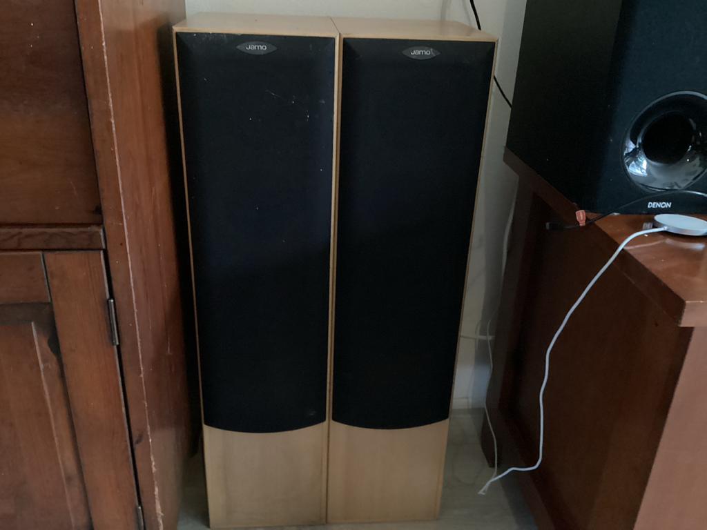 Grote Jamo geluidsboxen - Werken goed, Audio, Tv en Foto, Luidsprekers, Zo goed als nieuw, Front, Rear of Stereo speakers, 120 watt of meer