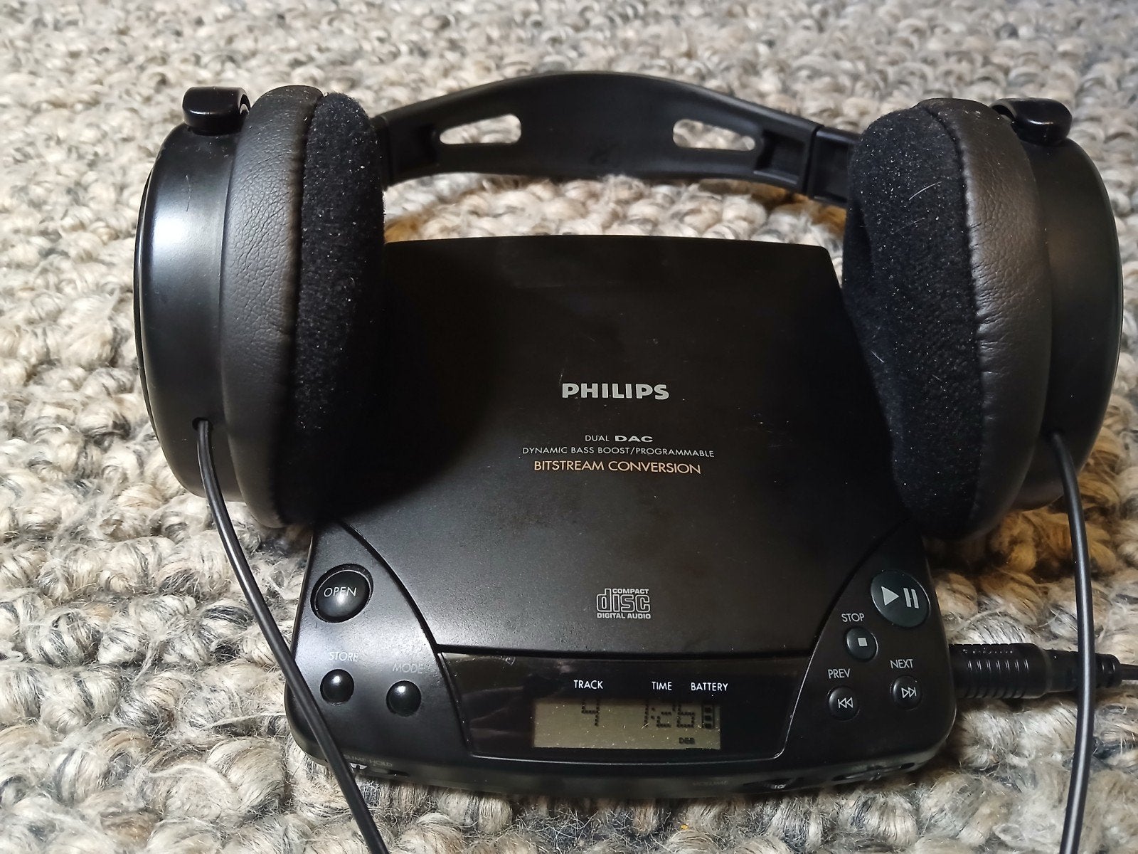 Philips Discman met koptelefoon - Draagbare CD-speler, Ophalen of Verzenden, Discman
