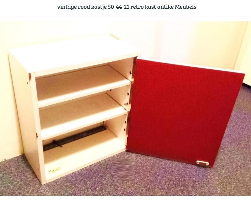 vintage rood kastje 50-44-21 retro kast antieke Meubels, Ophalen of Verzenden, Huis en Inrichting