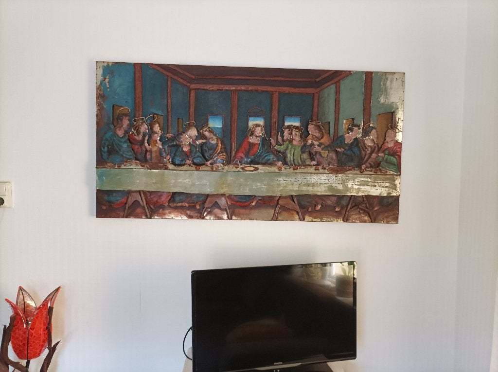 metalen 3D schilderij, Huis en Inrichting, Woonaccessoires | Schilderijen, Tekeningen en Foto's, Ophalen, Gebruikt, 125 cm of meer