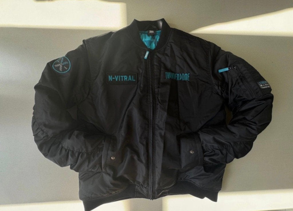 Officiële Thunderdome-artiestenbomberjack, Kleding | Heren, Truien en Vesten, Maat 52/54 (L), Thunderdome, Zwart, Nieuw
