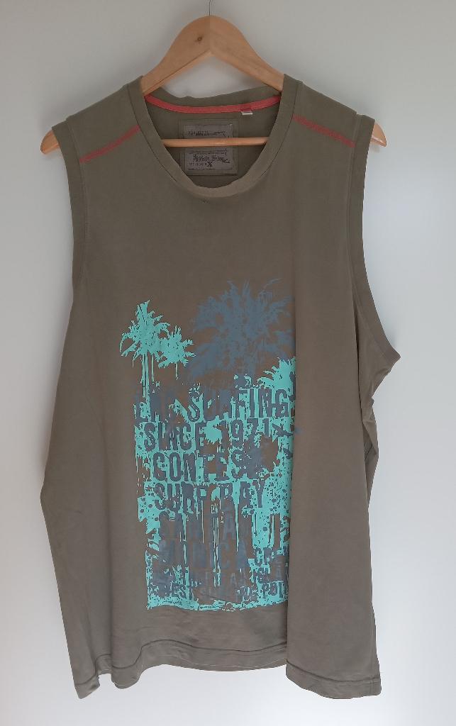 Angelo Litrico bruin mouwloos shirt met print, maat 3XL, Oosterveldweg 15, 7274 DZ, Bruin, Verzenden, Angelo Litrico
