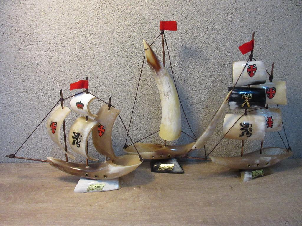 Vintage boot driemaster zeilboot van hoorn diverse zeilboten, Ophalen of Verzenden, Huis en Inrichting