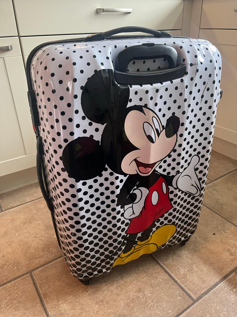 American Tourister Mickey Koffer - 68x50x28cm, Sieraden, Tassen en Uiterlijk, 60 tot 70 cm, Gebruikt, Hard kunststof, 45 tot 55 cm