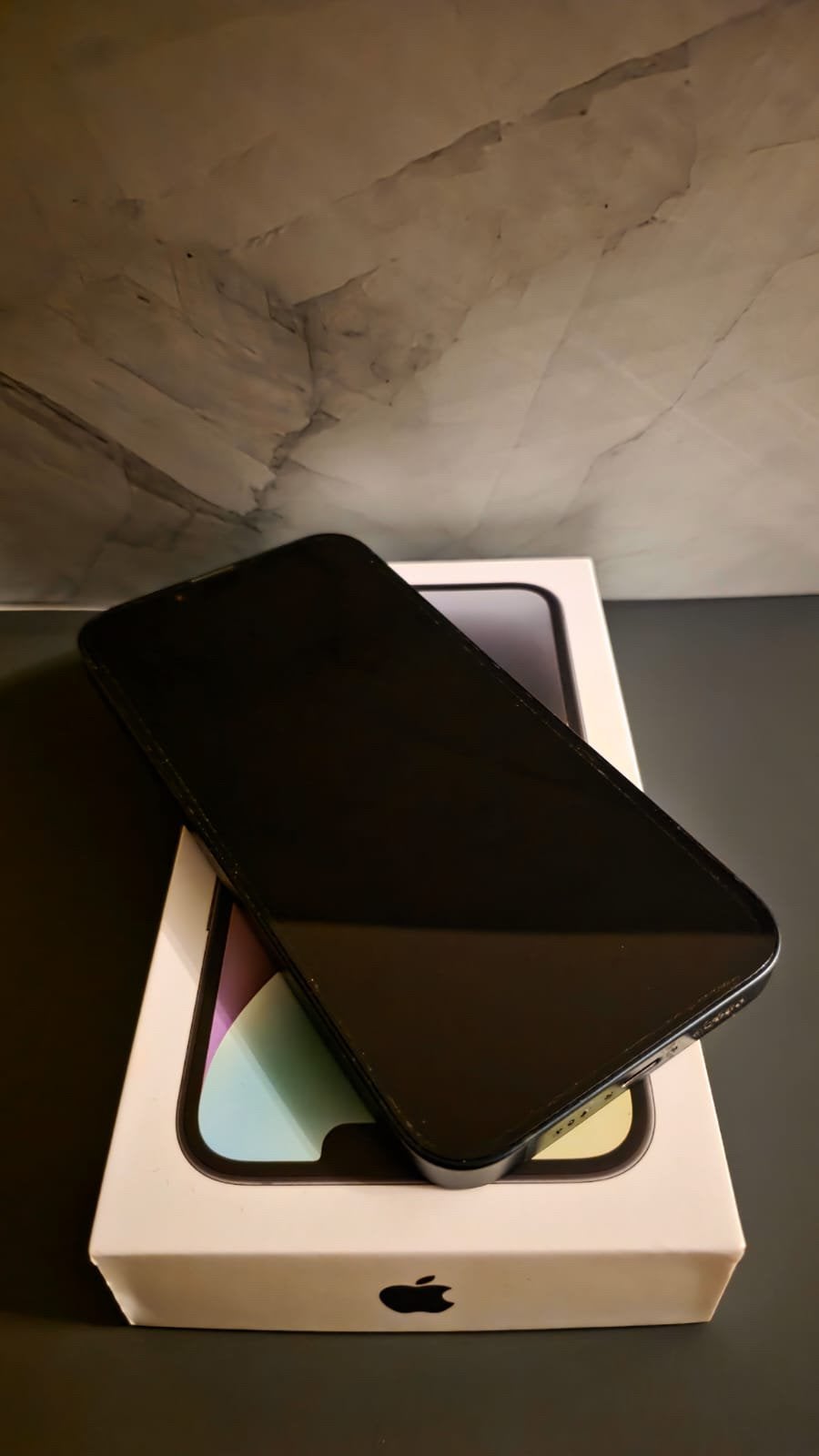iPhone 14, Telecommunicatie, Ophalen, 128 GB, Zwart, Zo goed als nieuw
