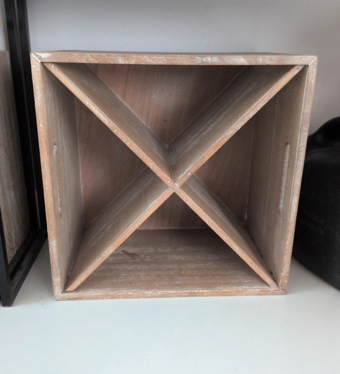 Riverdale Wijnkist/Wijnrek 40x40x24,5 cm, 5 tot 15 flessen, Ophalen of Verzenden, Zo goed als nieuw, 5 – 50