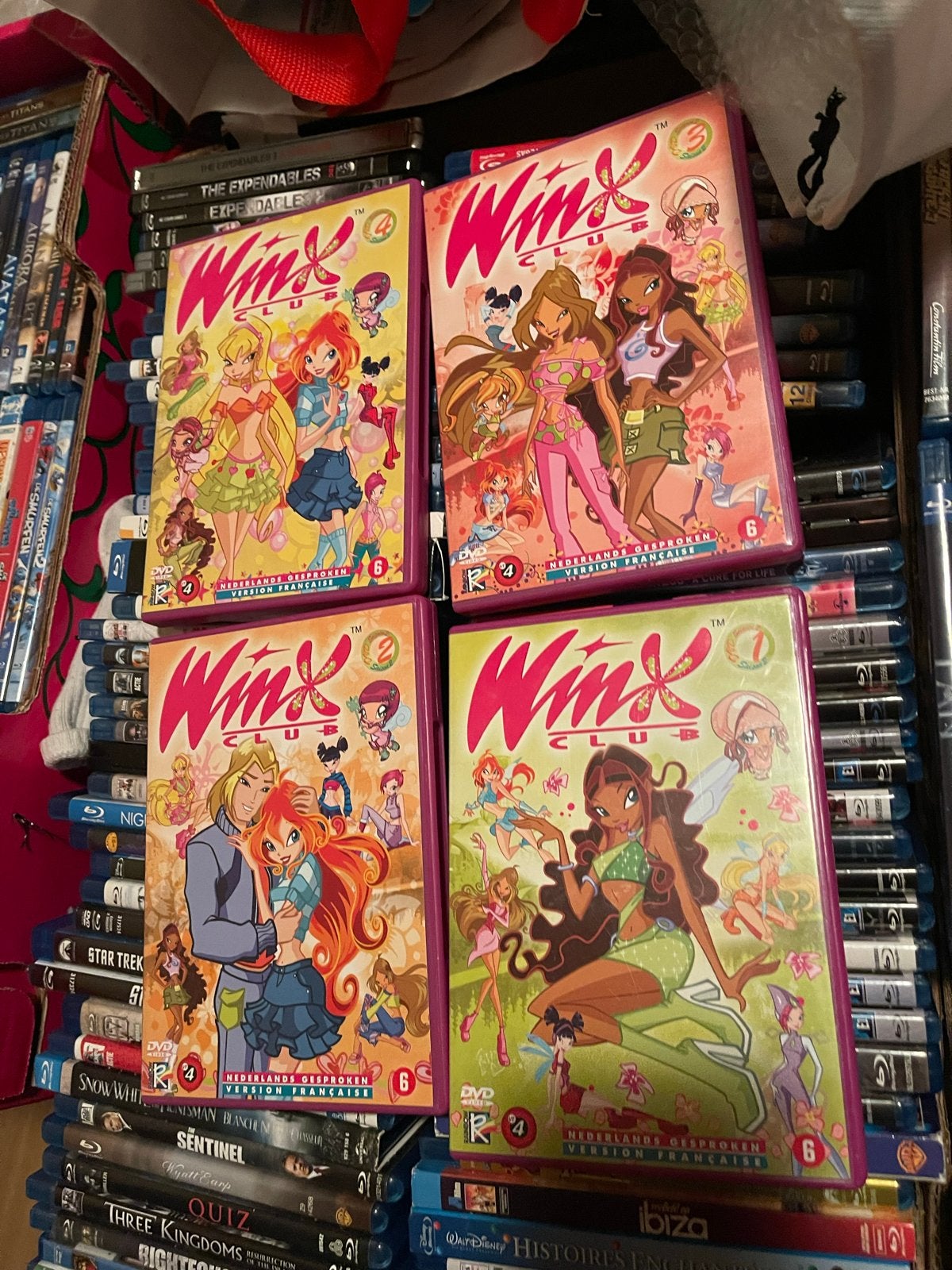 Winx Club DVD's - Seizoen 2 deel 1, 2, 3 en 4, Gebruikt, Animatie, Tv-serie, Vanaf 6 jaar