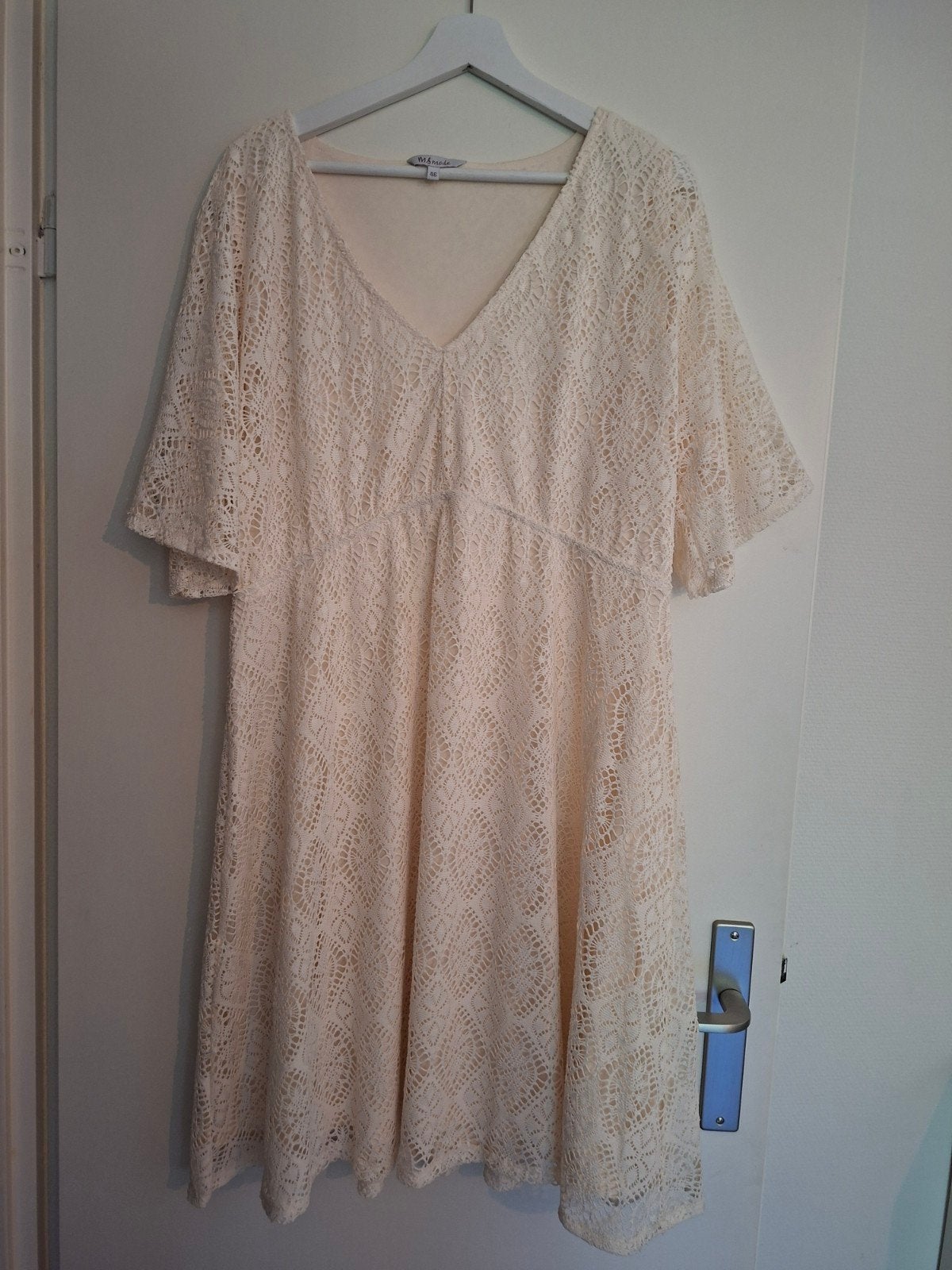 MS mode jurk maat L 44/46 nieuw, Ophalen of Verzenden, Nieuw, Wit, Jurk