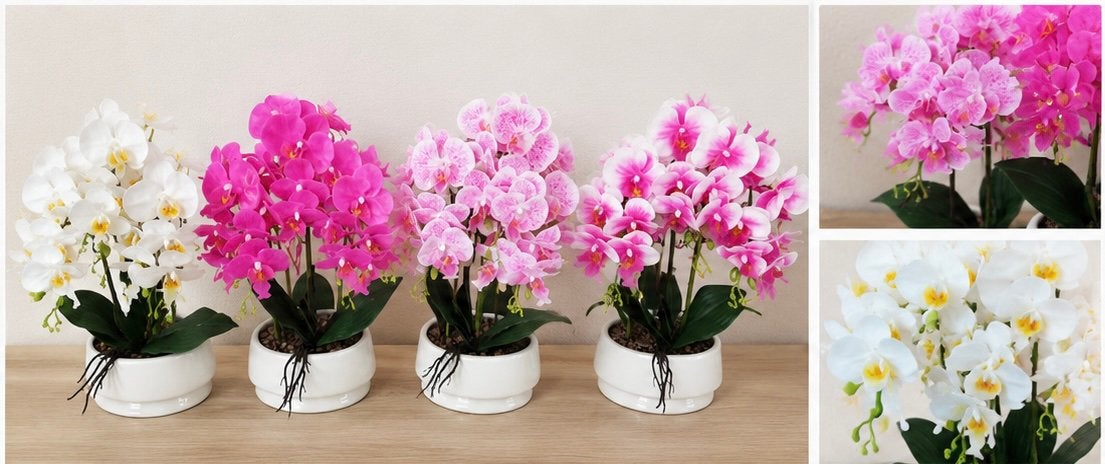 Kunst orchideeën inclusief pot, Ophalen of Verzenden, Nieuw, Kunstbloem