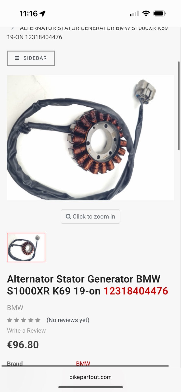 GEZOCHT BMW S1000XR 2020 K69 STATOR / GENERATOR WIKKELING, Motoren, Onderdelen | BMW, Ophalen of Verzenden