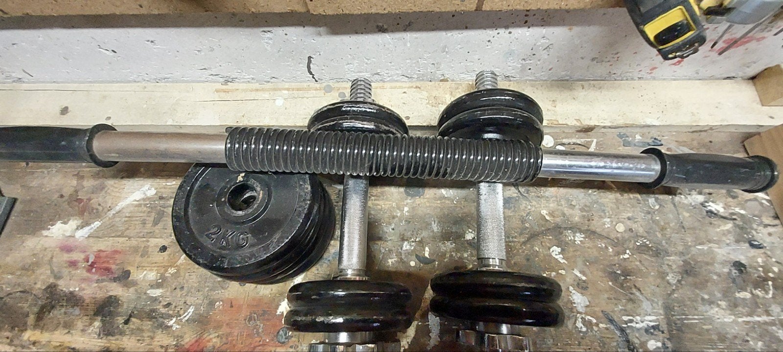 Dumbbellset met buigveer - 20kg totaal, Sport en Fitness, Ophalen
