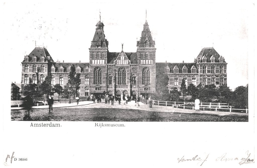 700488 Amsterdam Rijksmuseum 1905 Gelopen met postzege, Ophalen of Verzenden, Voor 1920, Gelopen, Noord-Holland