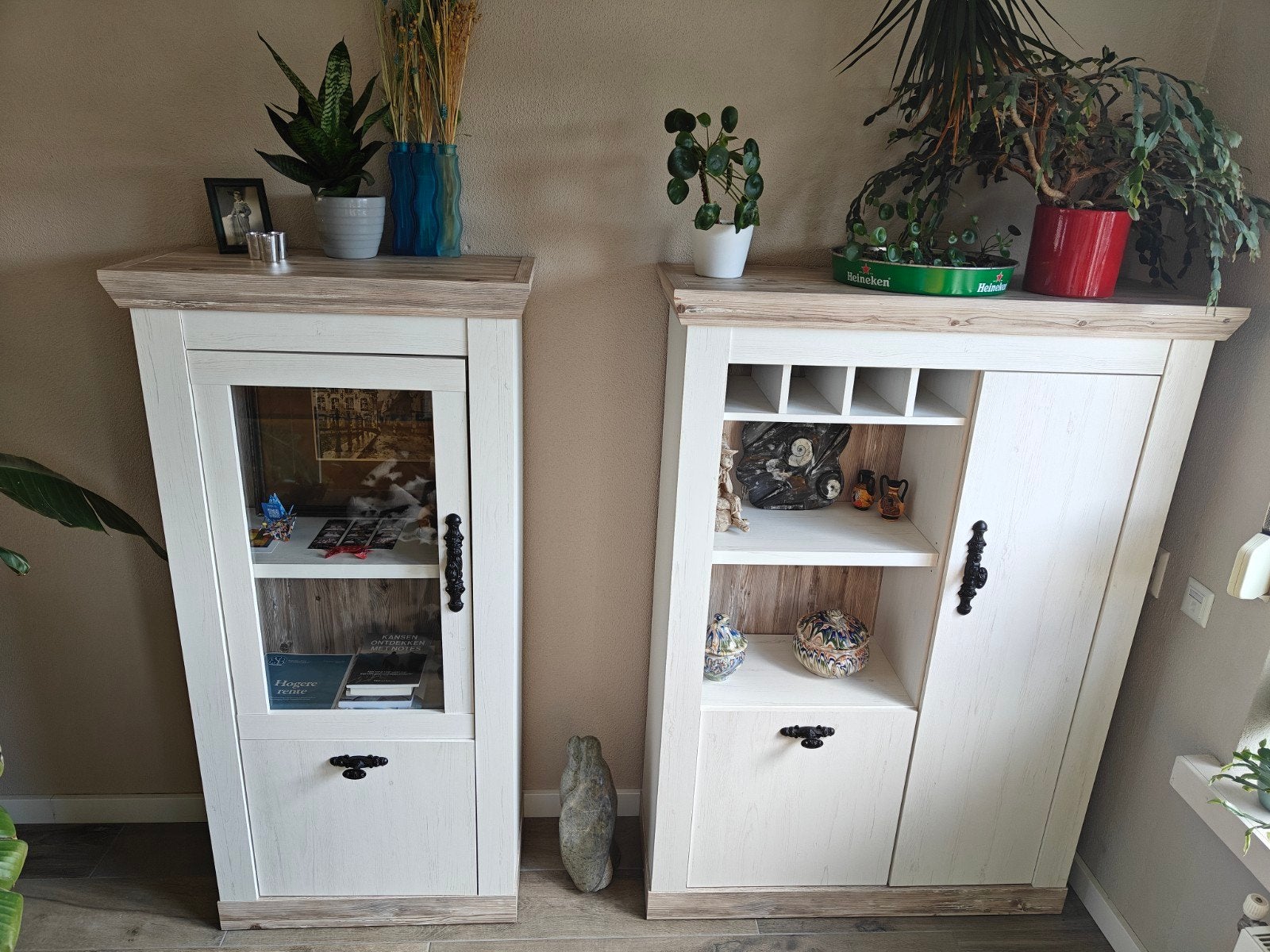 twee kasten (Nedita-serie, 6-delige set totaal), Huis en Inrichting, Gebruikt, Landelijke stijl, rustiek, Met lade(s), Overige houtsoorten
