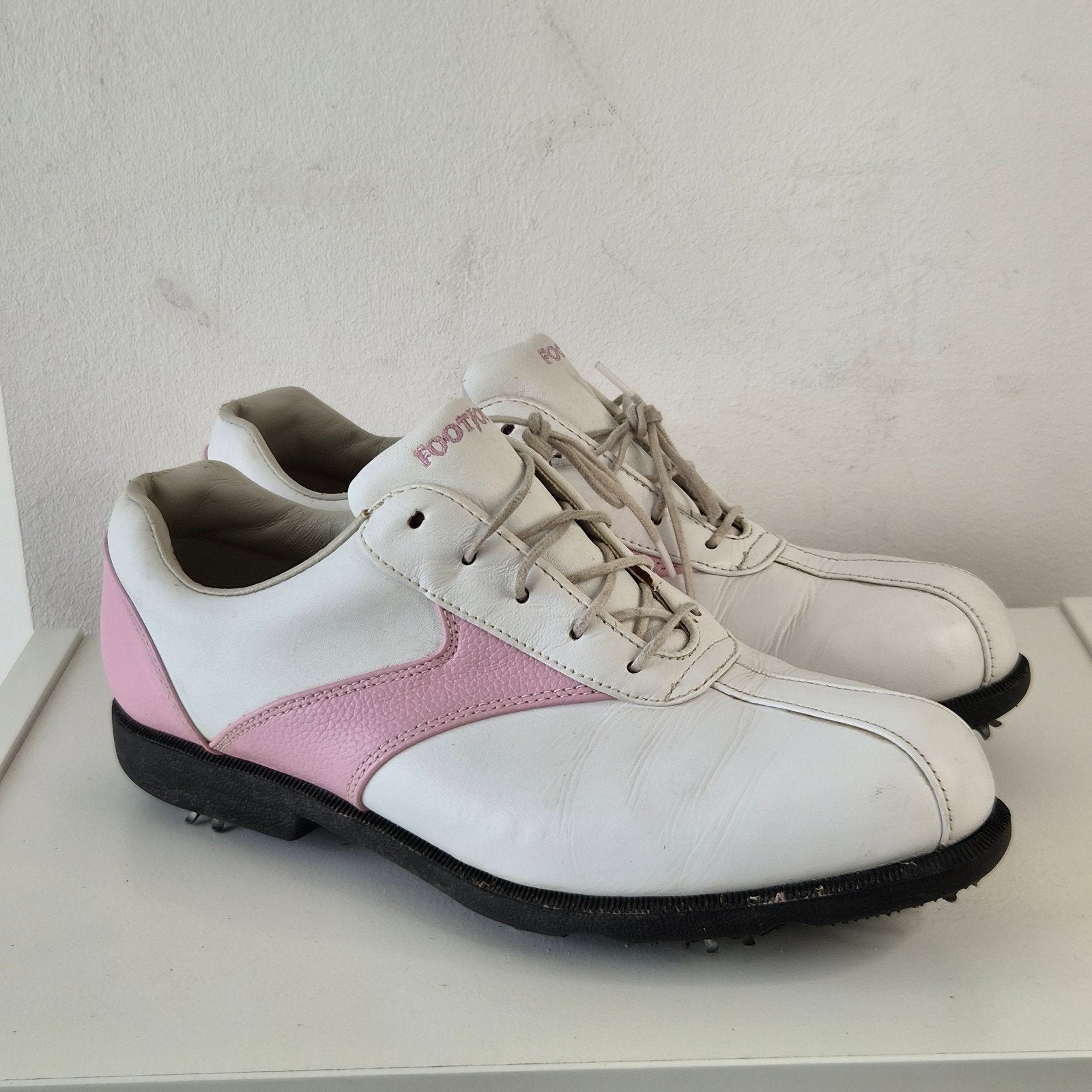 FootJoy AQL dames golfschoenen 40.5 wit roze, Wit, Ophalen of Verzenden, FootJoy, Sneakers of Gympen
