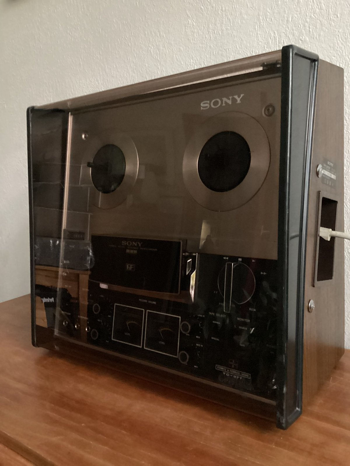 Sony TC-377 (lees de tekst svp.), Ophalen, Bandrecorder, Met stofkap