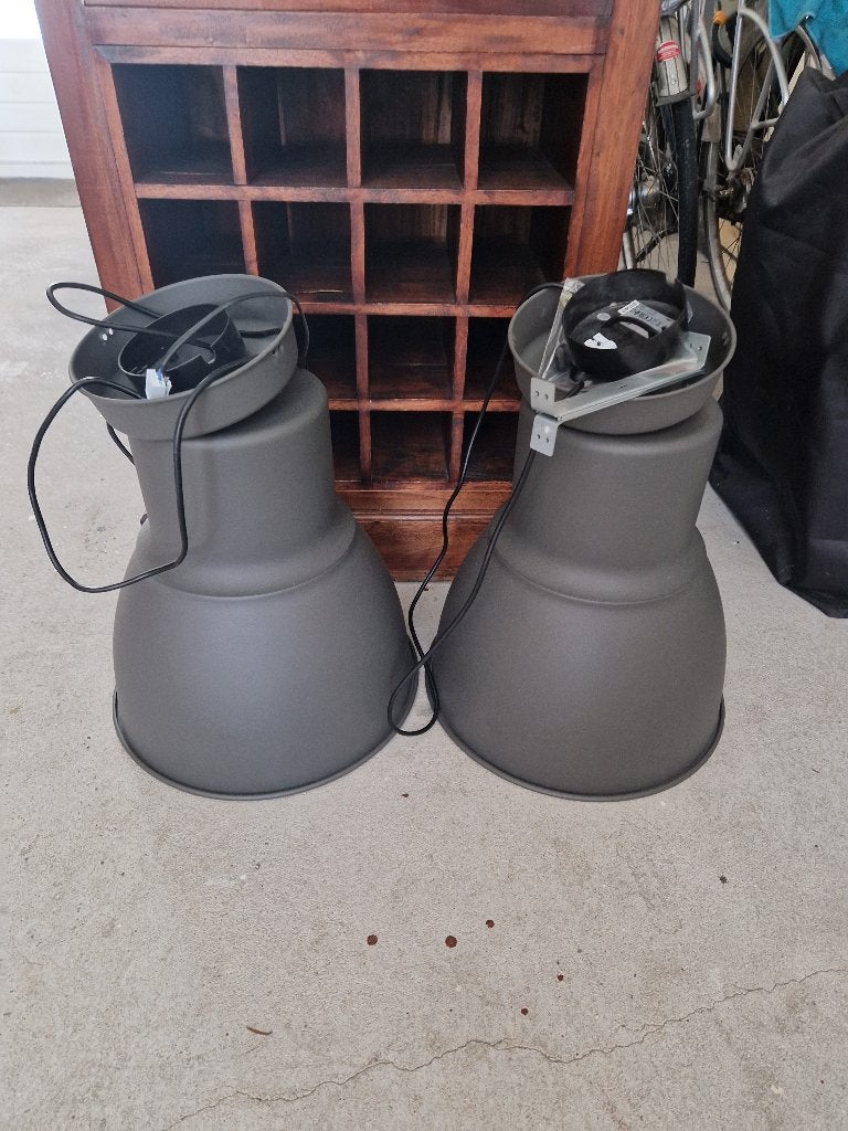 2 Hanglampen van Ikea, type Hektar., Ophalen, Zo goed als nieuw, Metaal, Minder dan 50 cm