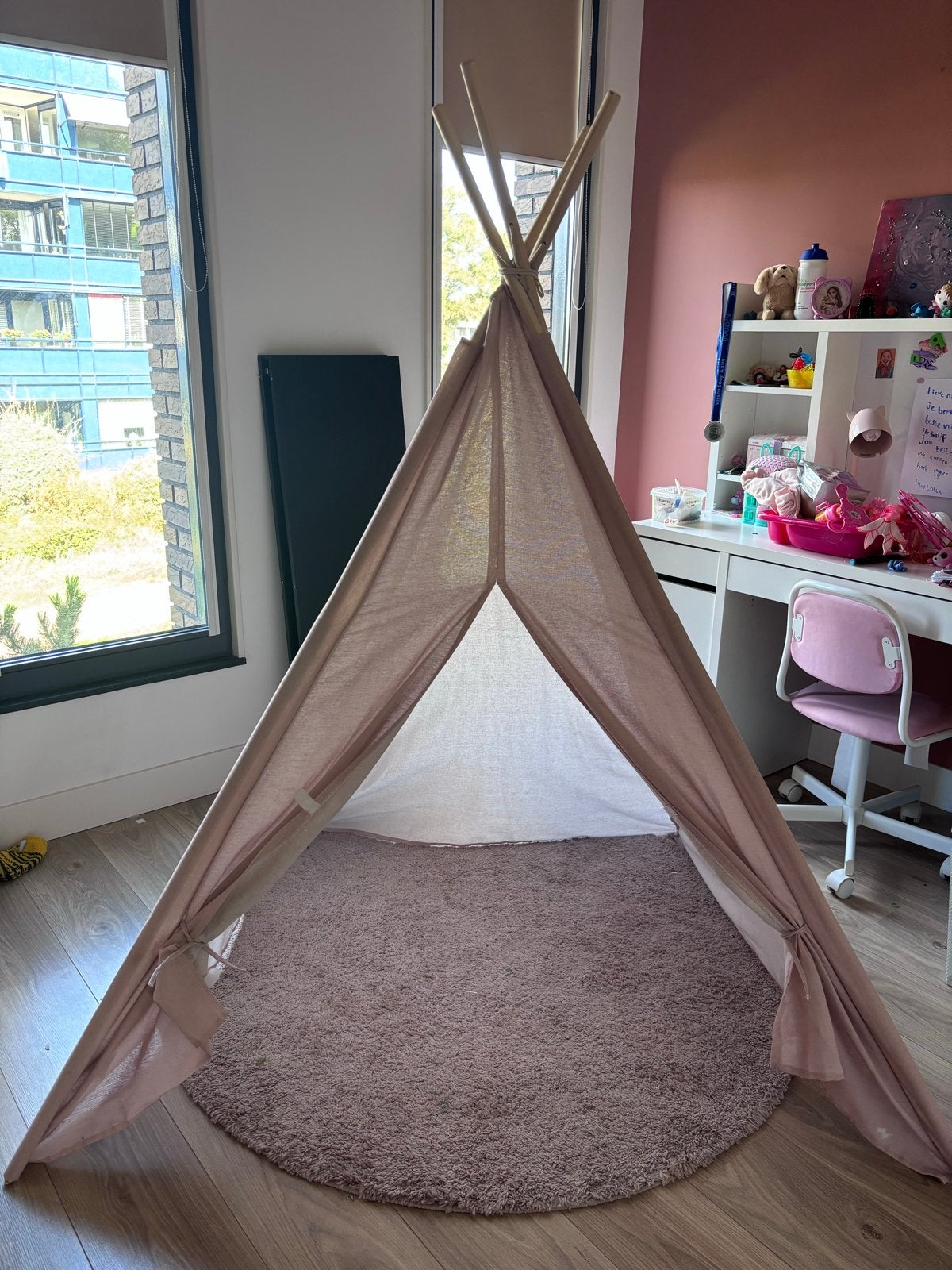 Roze tipi tent voor kinderen, Ophalen, Gebruikt