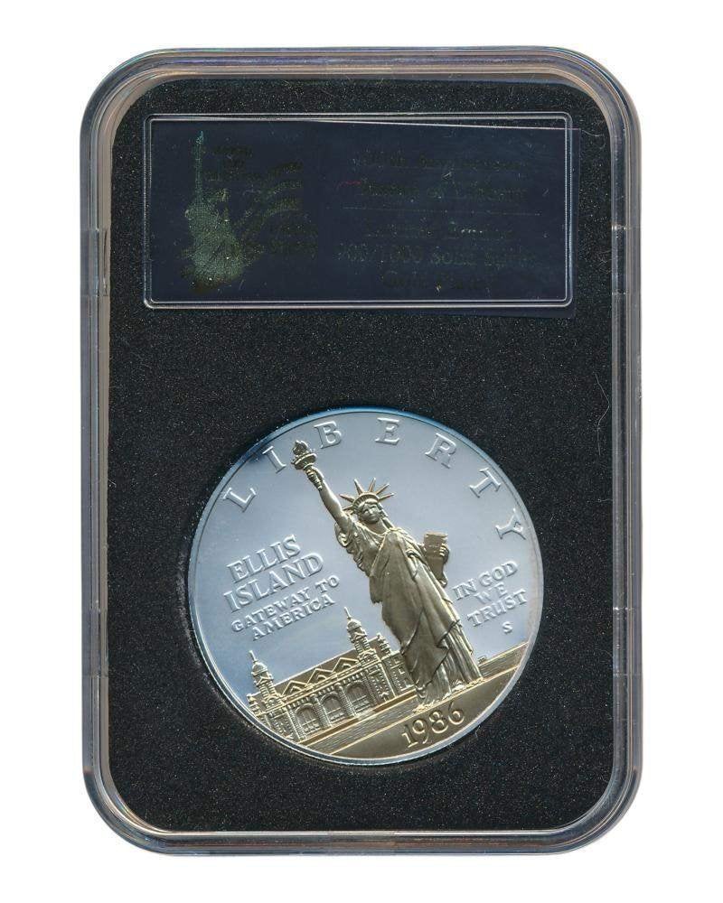 Verenigde Staten 1 dollar 1986-S 100e verjaardag Vrijheidsbe, Postzegels en Munten, Ophalen of Verzenden, Noord-Amerika, Losse munt