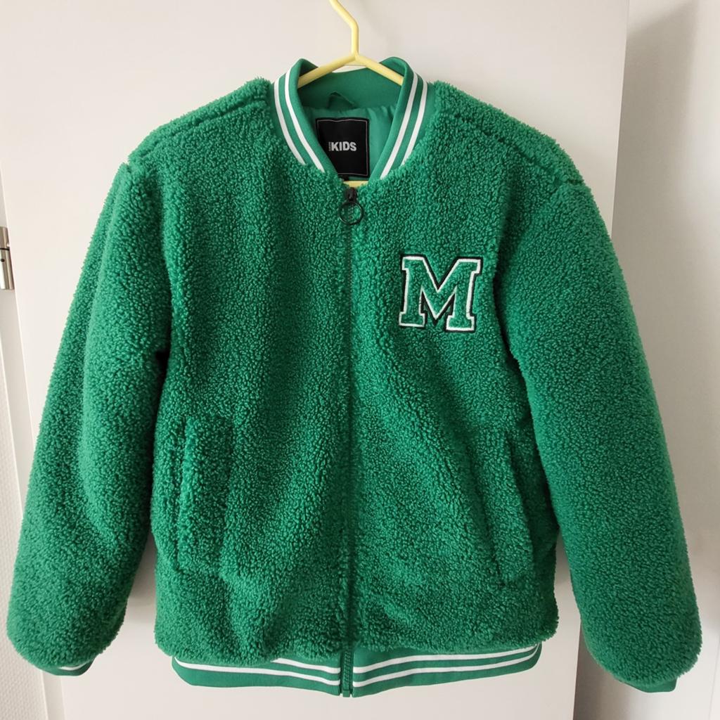 Groen teddy bomberjack maat 158/164, Kinderen en Baby's, Kinderkleding | Maat 164, Jongen of Meisje, Ophalen of Verzenden, Zo goed als nieuw