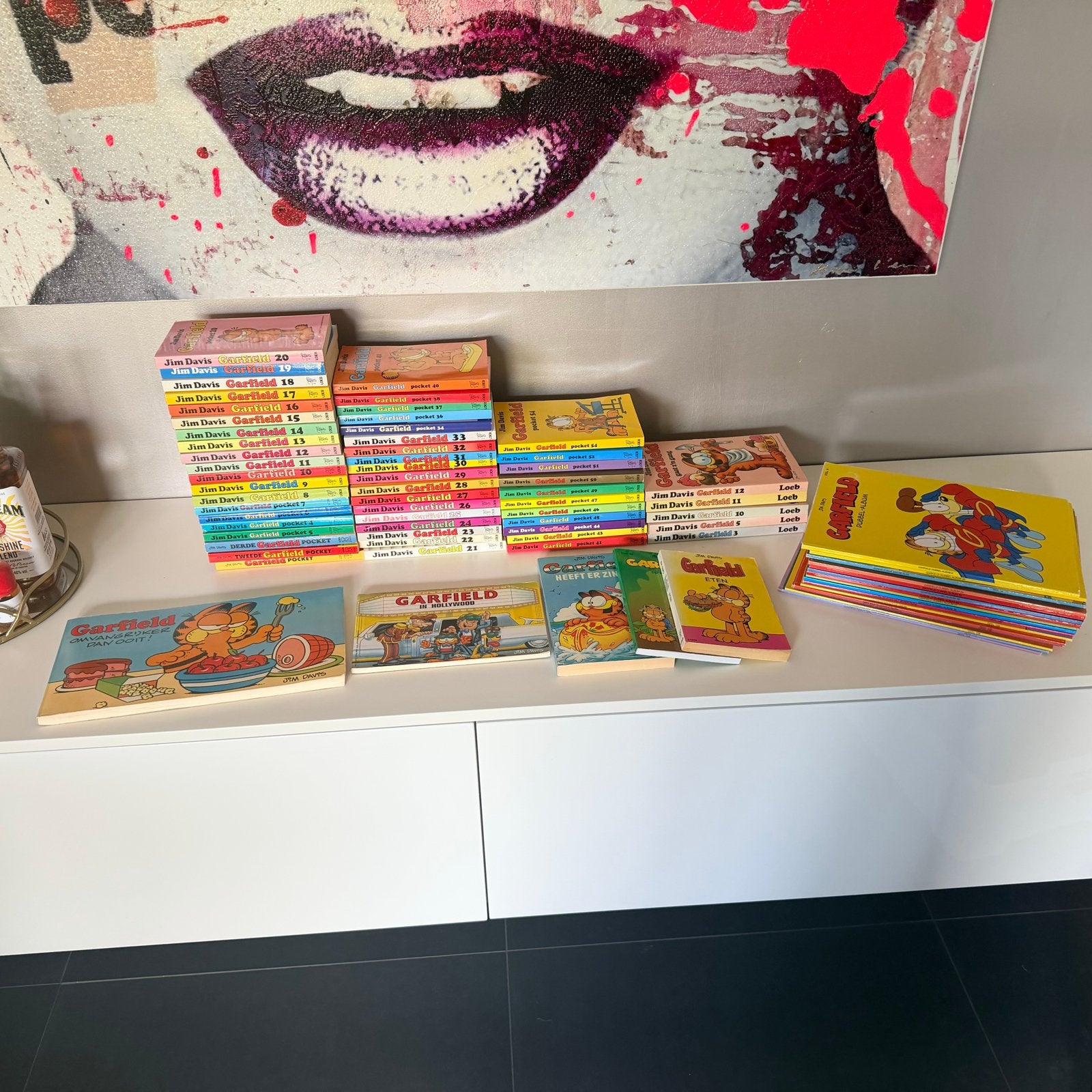 Grote Garfield Pocket en Stripboek Collectie, Meerdere stripboeken, Ophalen, Gelezen