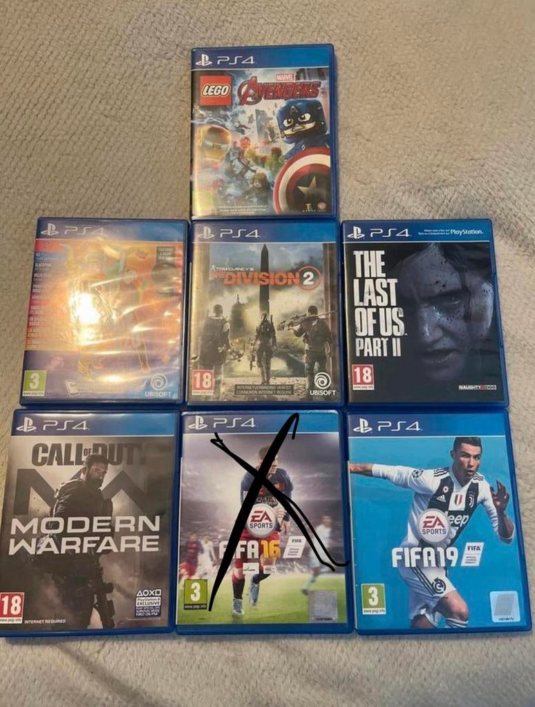 PS4 Games: LEGO Avengers, The Last of Us, FIFA, Call of Duty, Ophalen, Vanaf 18 jaar, Overige genres, Zo goed als nieuw