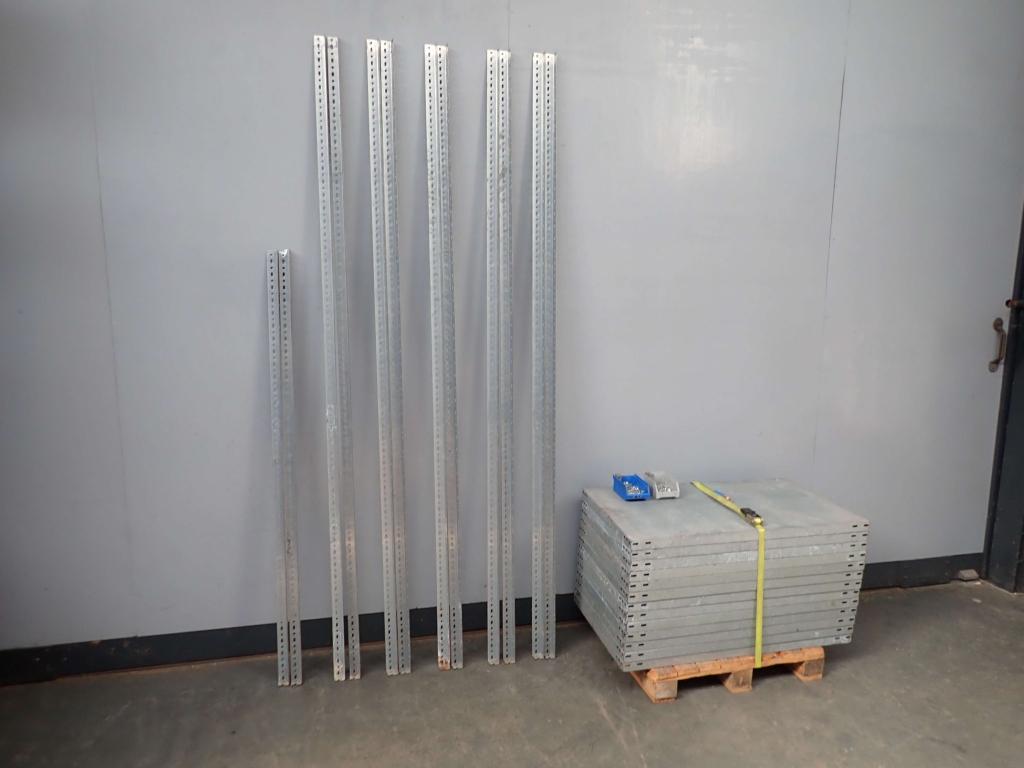 Stalen stelling 60cm diep , Magazijnstelling Legbordstellng, Niet ingevuld, Gebruikt, Niet ingevuld, Ophalen of Verzenden