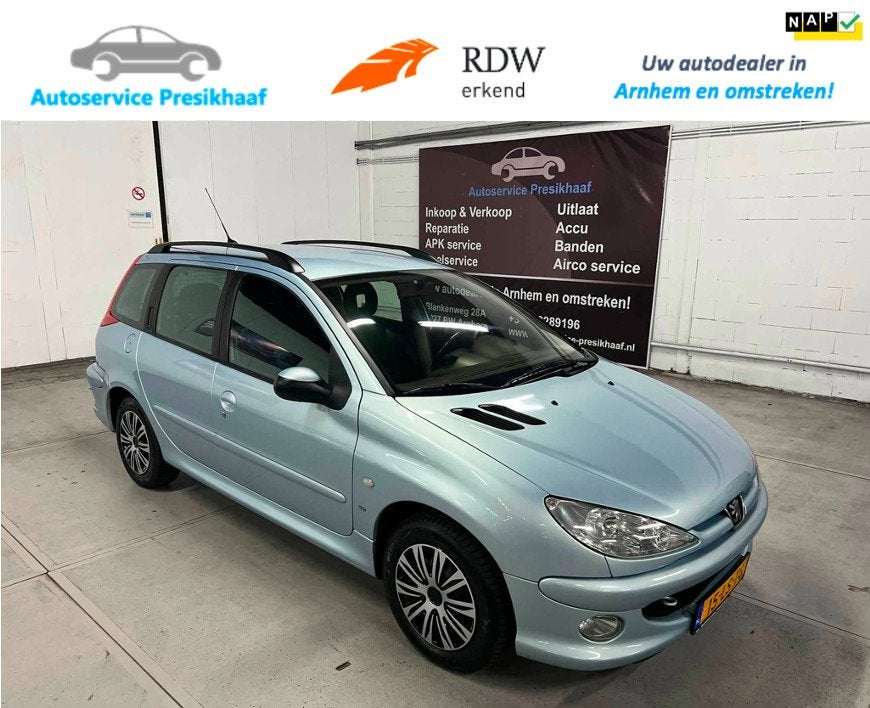 Peugeot 206 SW 1.6-16V XS Automaat AIRCO / NAP / 1E EIGENAAR, Auto's, Peugeot, Dealer onderhouden, Gebruikt, Metallic lak, 4 cilinders