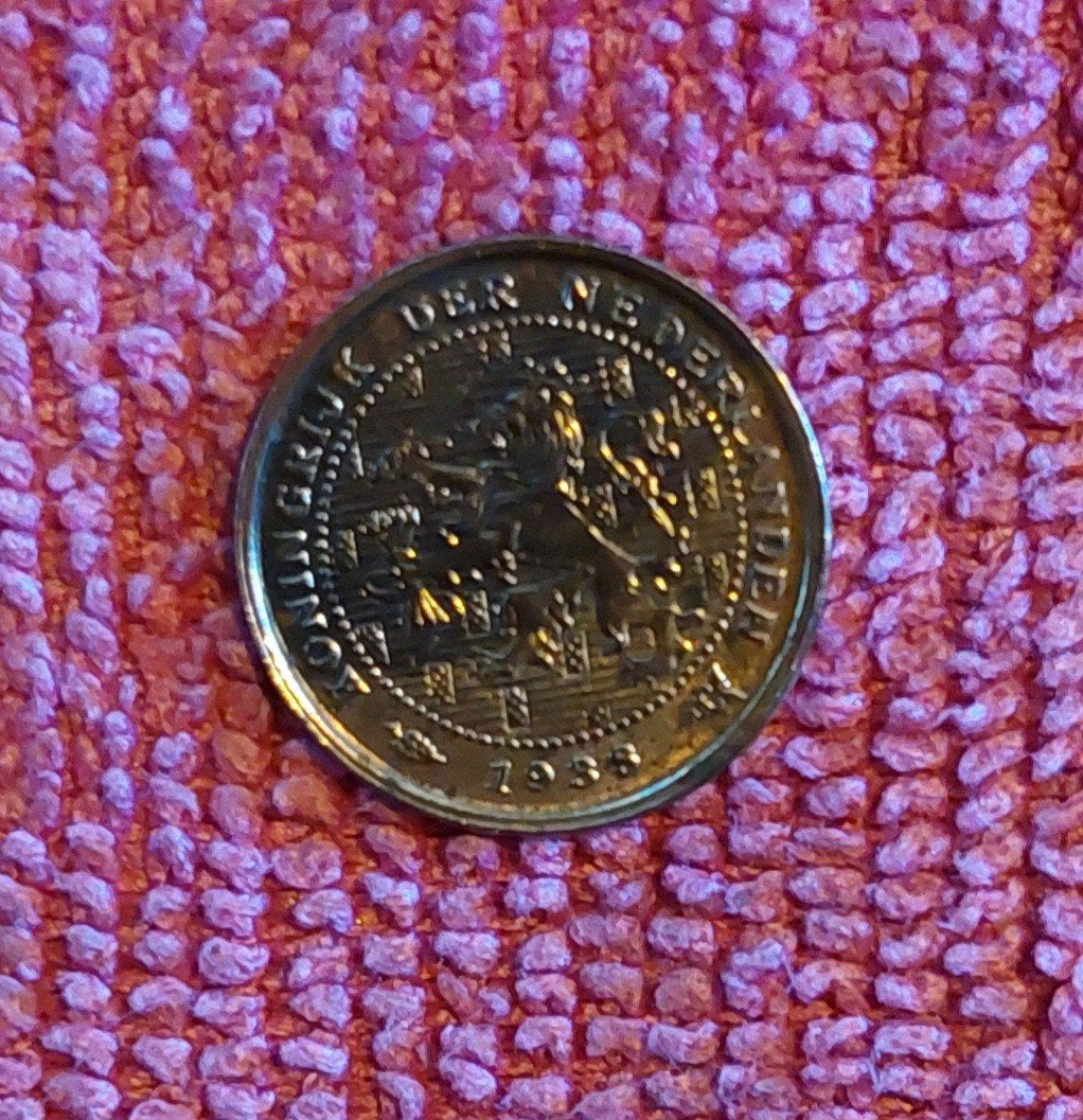 Halve Cent Muntstuk Nederland 1938 - Koningin Wilhelmina, Ophalen of Verzenden, Koningin Wilhelmina, Overige waardes, Losse munt