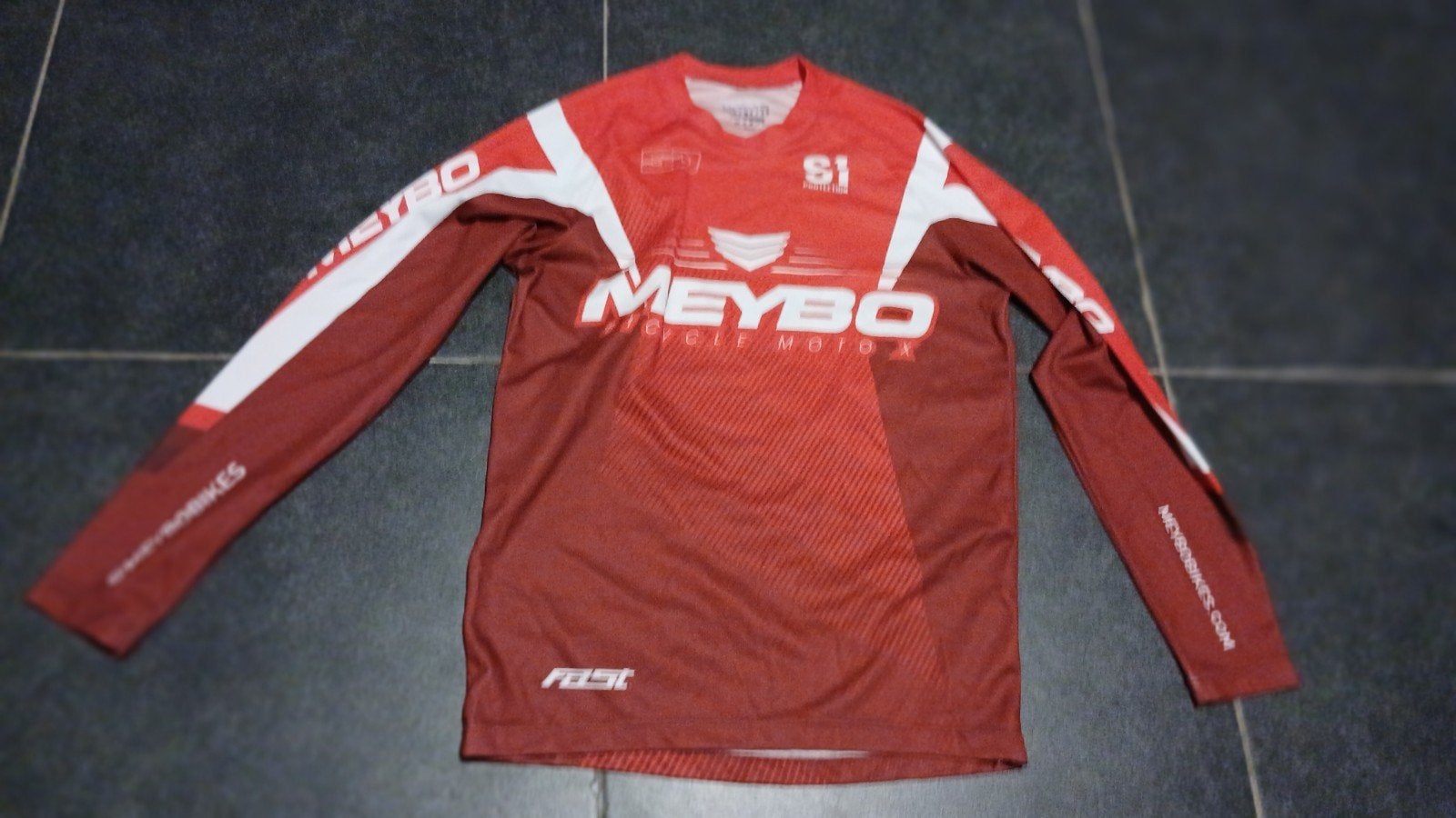 Meybo BMX Trainingsshirt - Rood/Wit maat S, Overige typen, Ophalen of Verzenden, Gedragen, Rood
