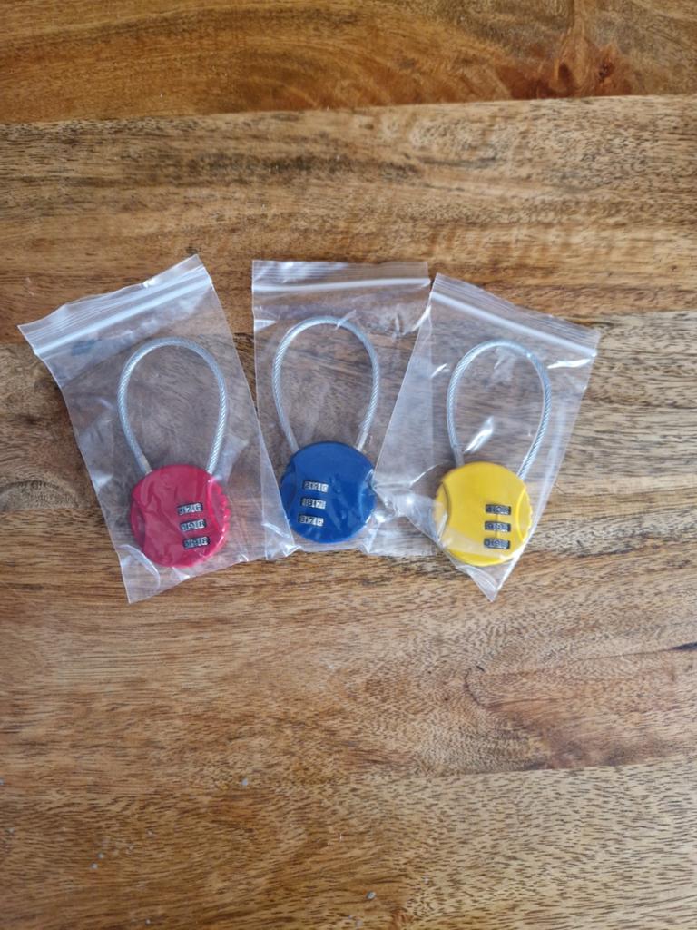 3x Cijferslotjes voor bagage, koffer, rugzak - Nieuw, Ophalen of Verzenden, Nieuw