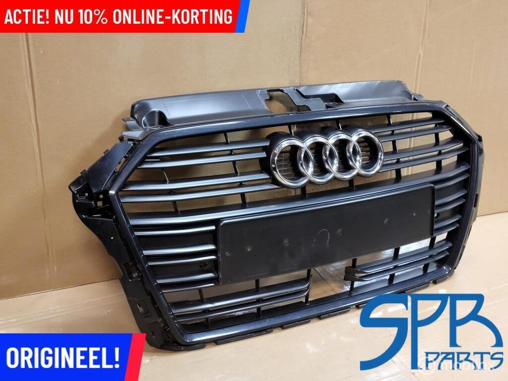 AUDI A3 8V FACELIFT S-LINE GRILLE GRILL PDC ACC BLACK STYLE, Gebruikt, AUDI, Audi, Ophalen of Verzenden